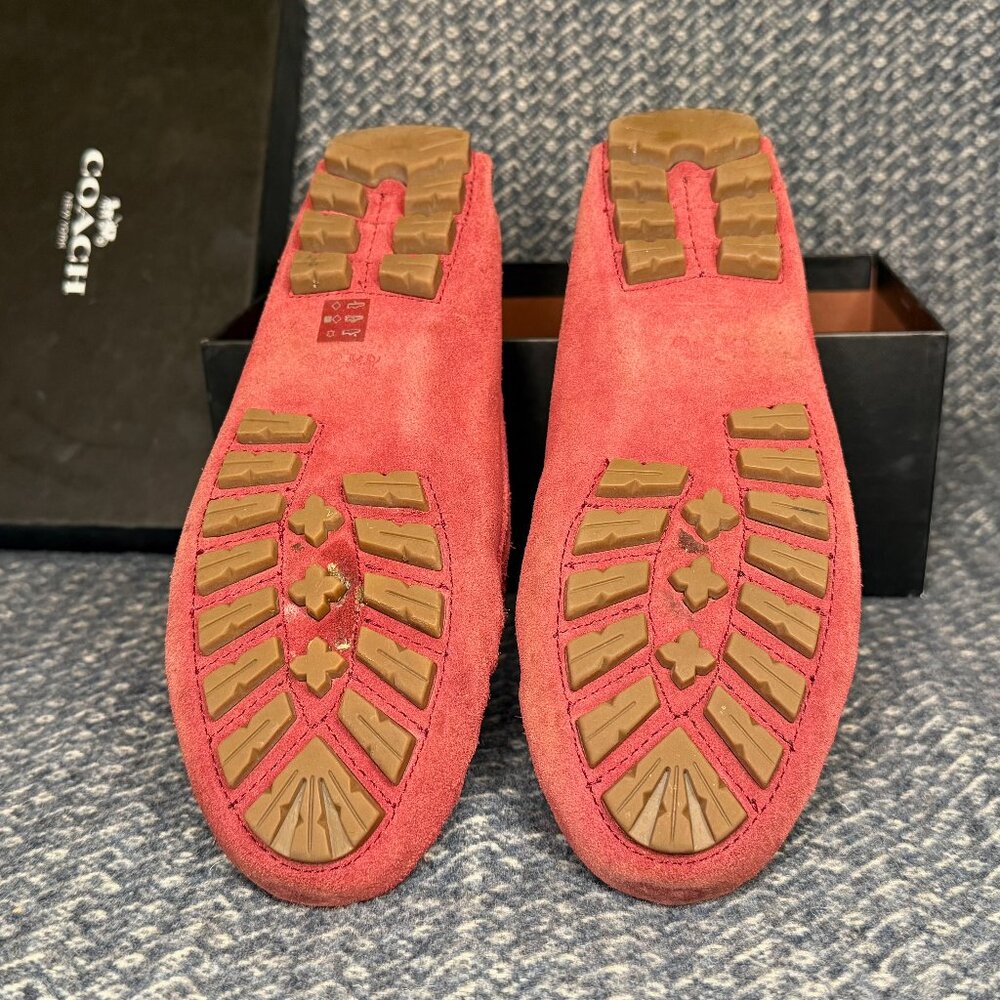 Coach Loafers Red Suede - SZ 8 - Picture 4 of 7